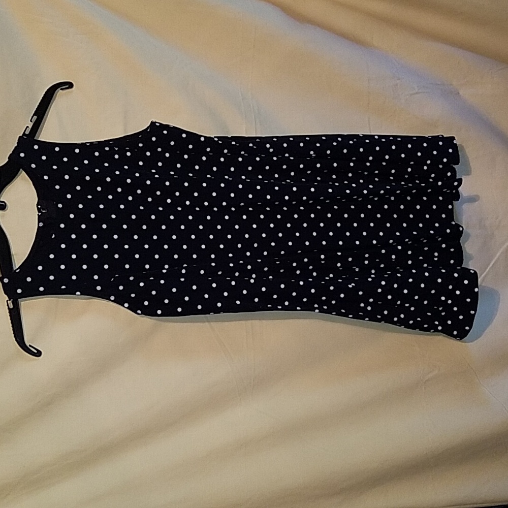 My Michelle black and white polka dot swing dress, size 5-6